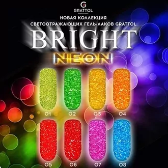 Grattol, Гель-лак Bright Neon №03 (9 мл)